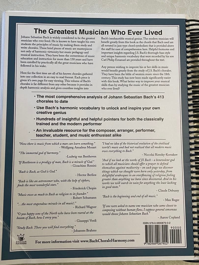J.S. BACH 413 CHORALES ANALYZED 一部書き込みあり