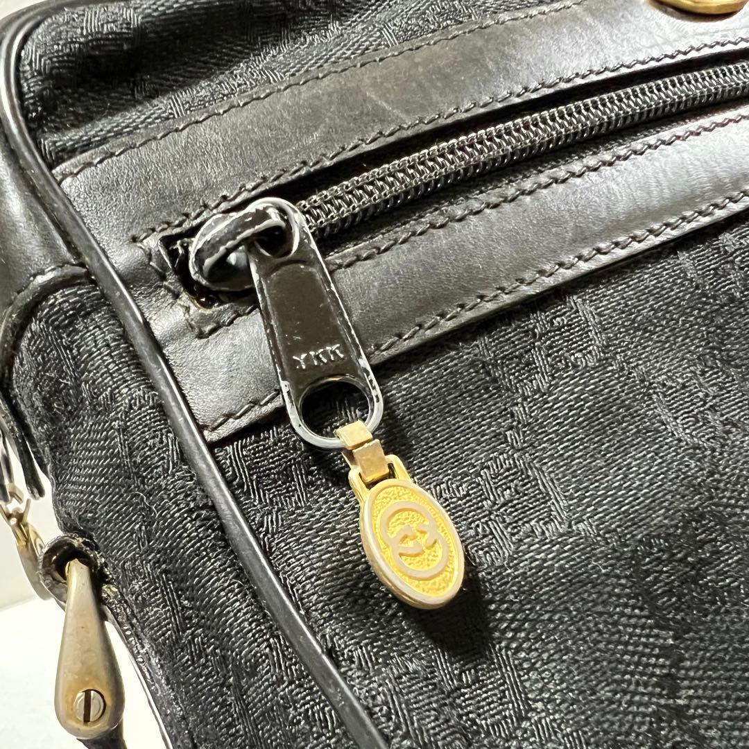 【良品】GUCCI グッチ シェリーライン ショルダーバッグ gg ブラック