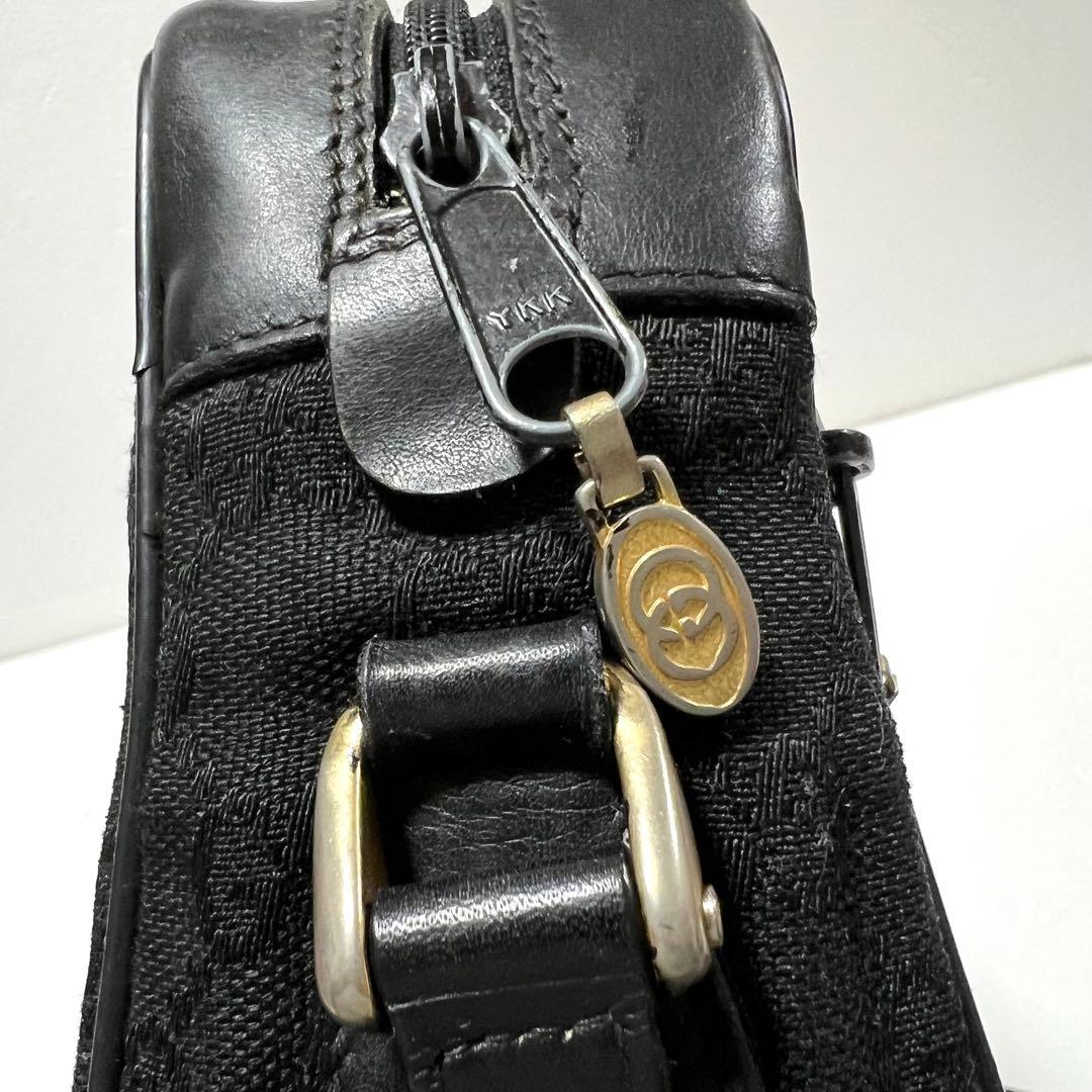 【良品】GUCCI グッチ シェリーライン ショルダーバッグ gg ブラック