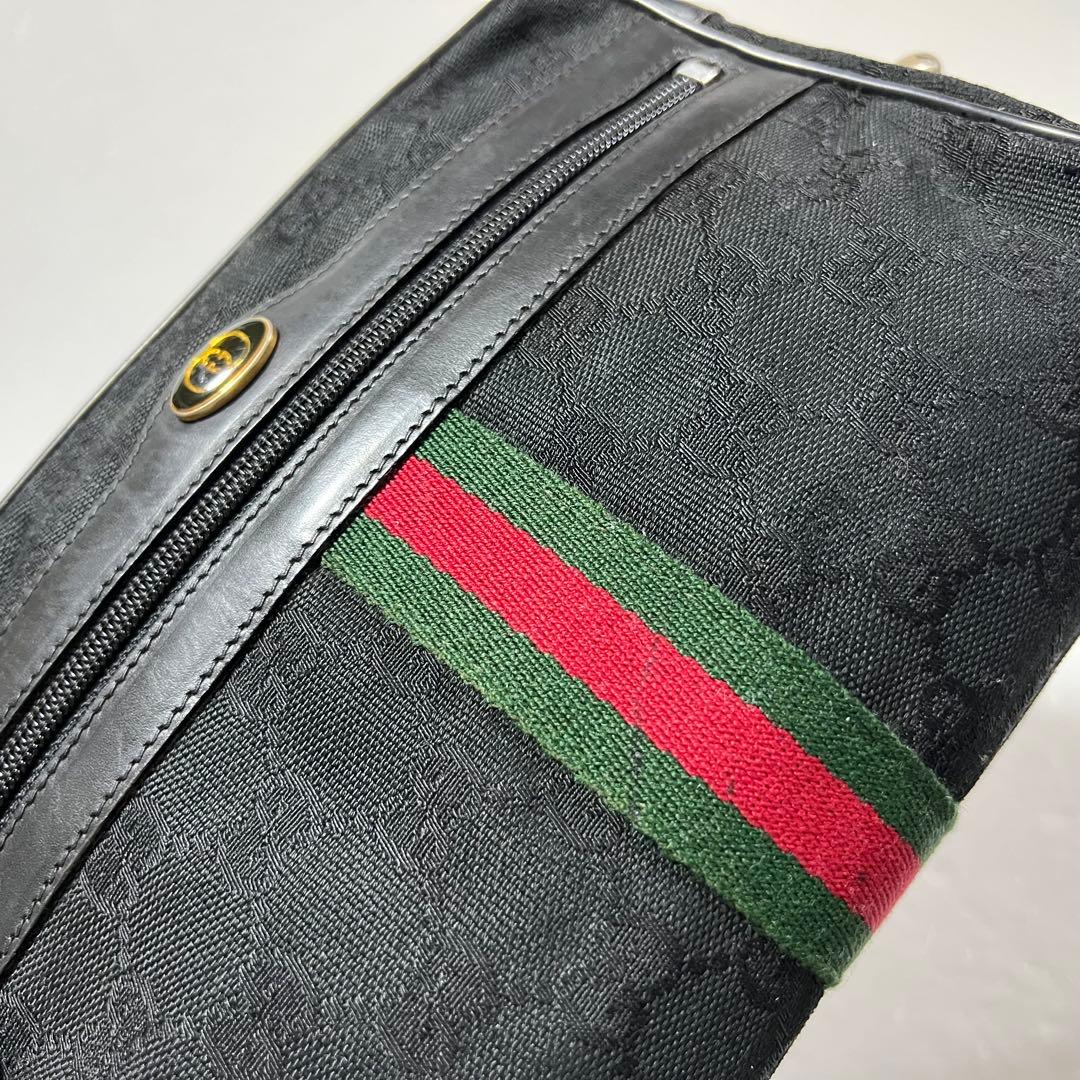 【良品】GUCCI グッチ シェリーライン ショルダーバッグ gg ブラック
