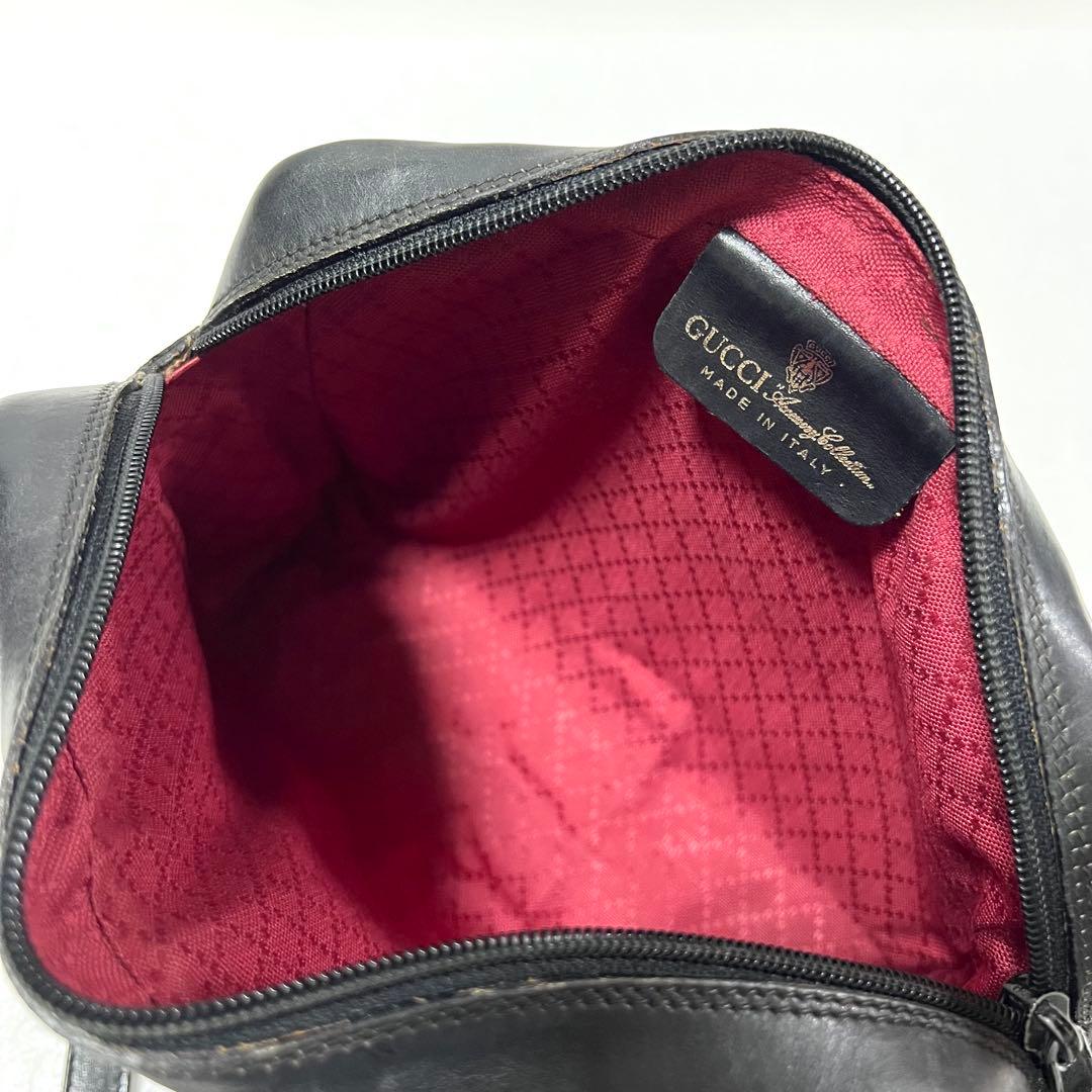 【良品】GUCCI グッチ シェリーライン ショルダーバッグ gg ブラック