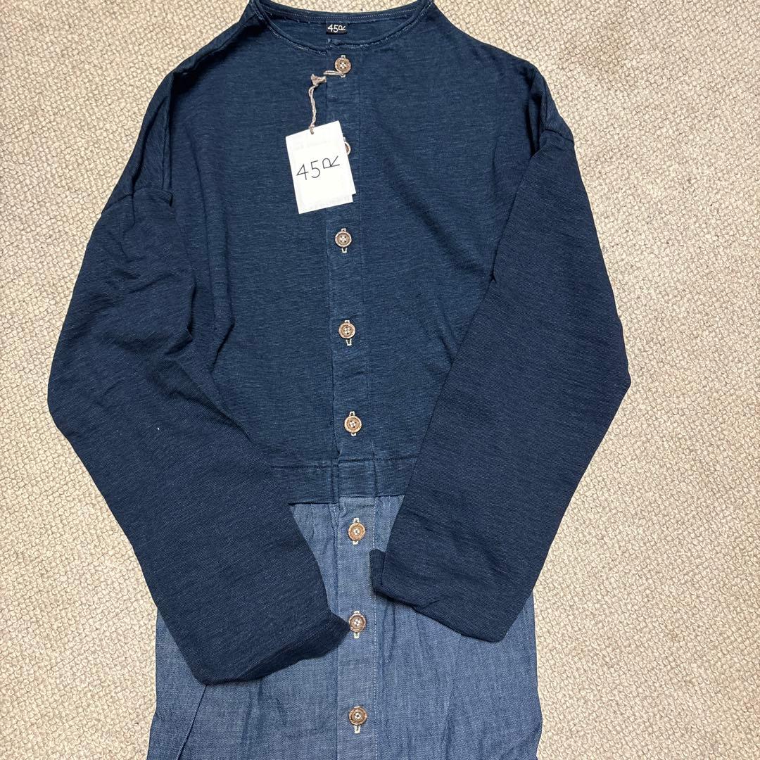 45アール　ドッキングワンピース　新品　インディゴ