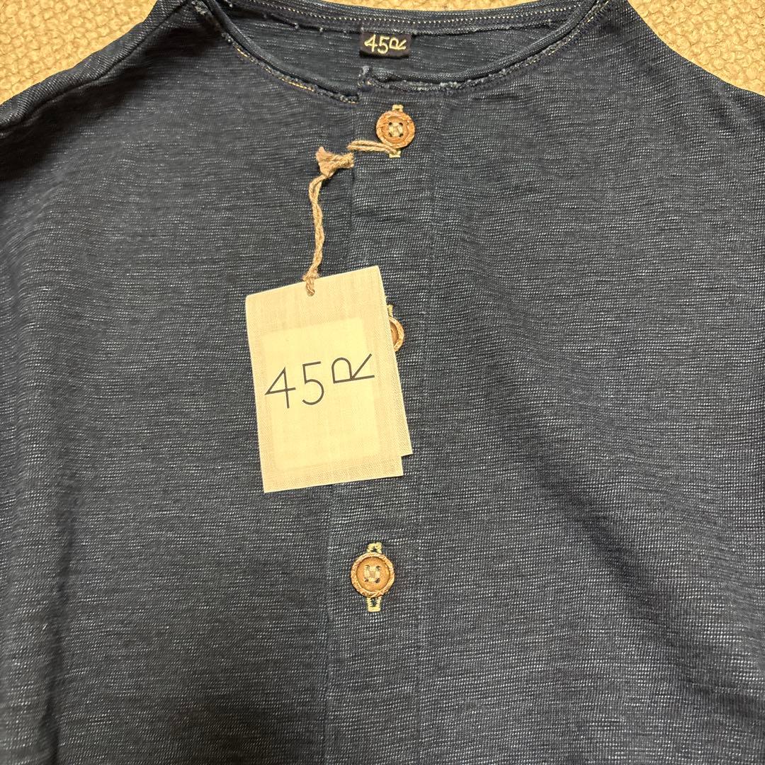 45アール　ドッキングワンピース　新品　インディゴ