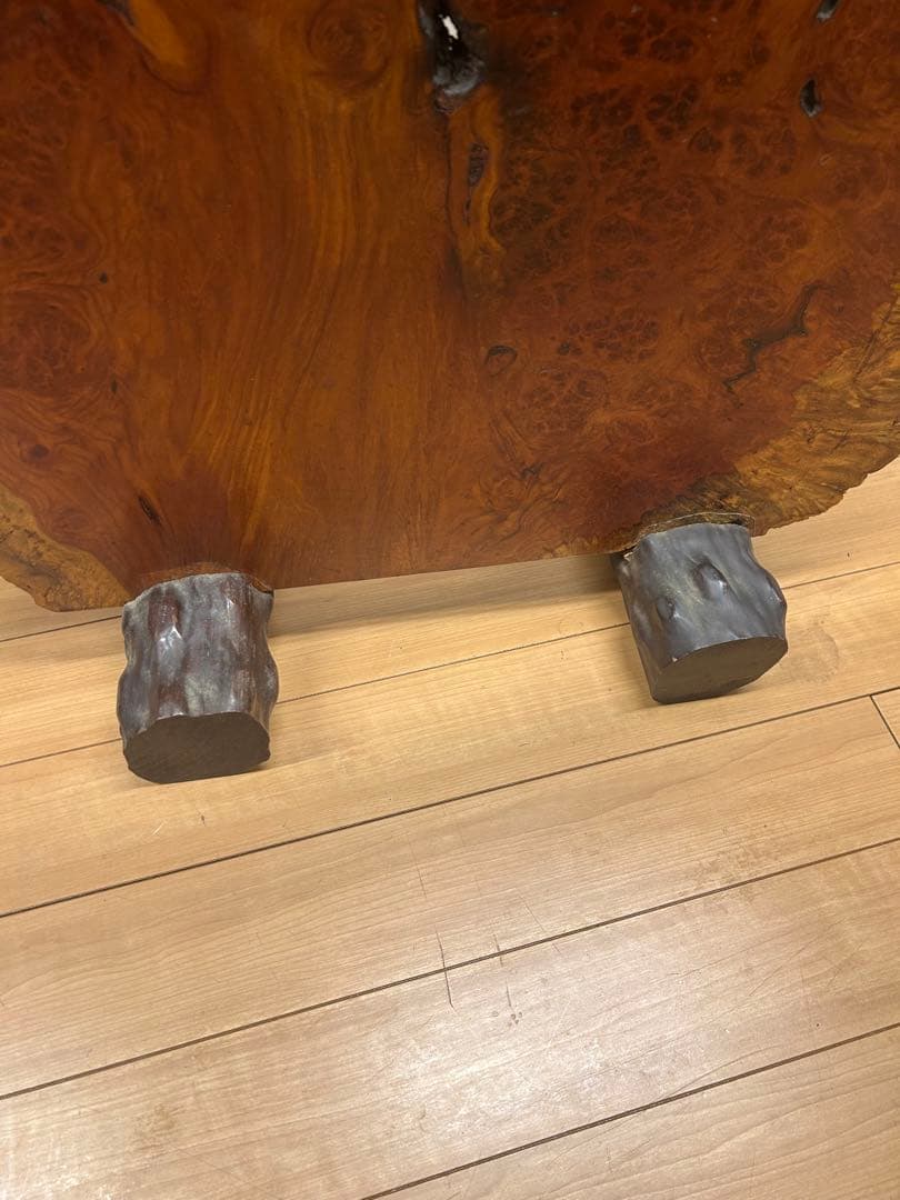 花梨瘤 衝立 一枚板 天然木 玉杢 花梨瘤杢 スタンド付　送料込み