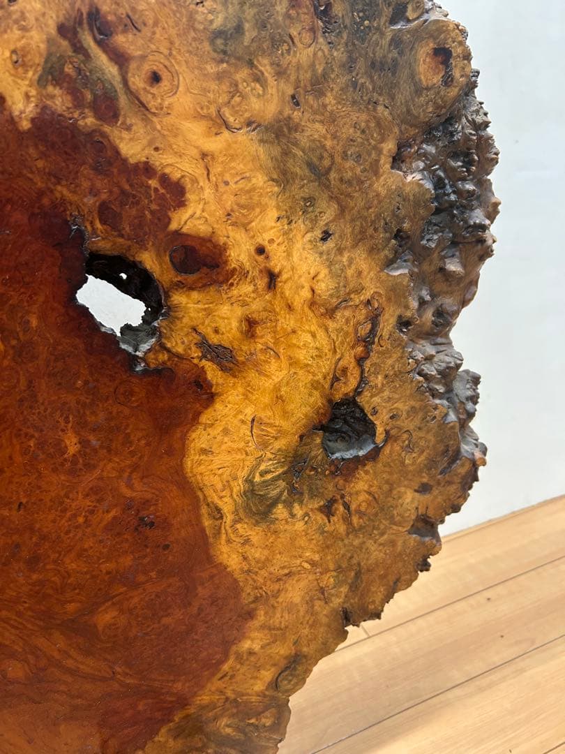花梨瘤 衝立 一枚板 天然木 玉杢 花梨瘤杢 スタンド付　送料込み