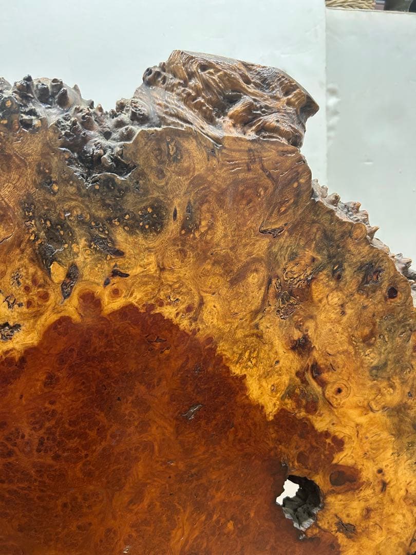 花梨瘤 衝立 一枚板 天然木 玉杢 花梨瘤杢 スタンド付　送料込み