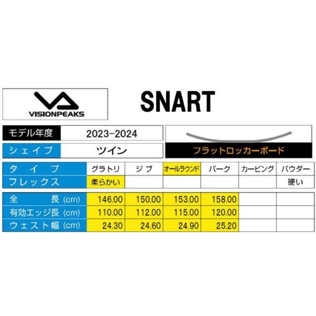 スノーボード 板 SNART VISIONPEAKS 158㎝