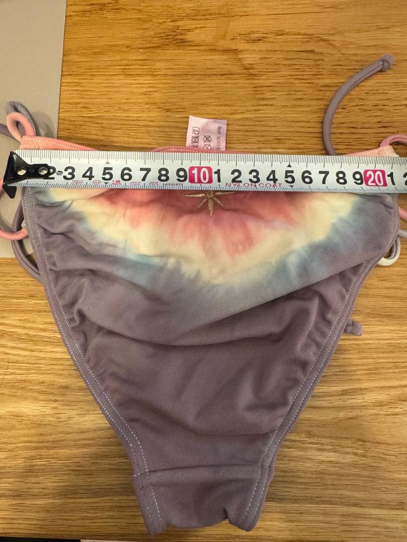 [lily]水着：KPS手染めバッククロス＆サイドリボンビキニタイダイ水着