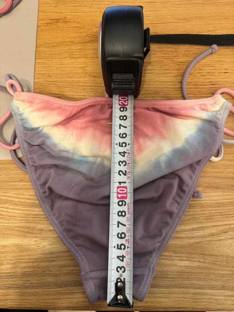 [lily]水着：KPS手染めバッククロス＆サイドリボンビキニタイダイ水着