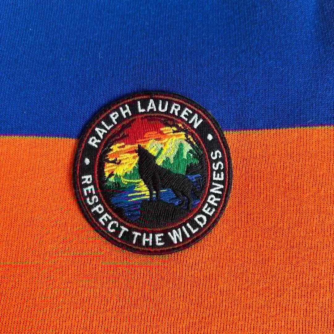 【新品タグ付き】ラルフローレン ストライプ フリース ラグビー シャツ
