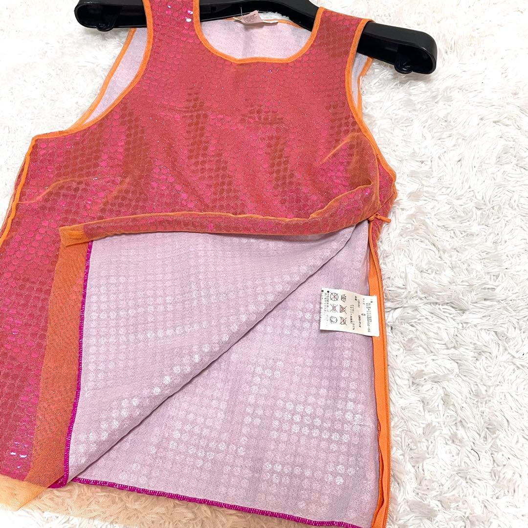 ヴィヴィアン・タム シアー ドット ラメ タンクトップ ノースリーブ