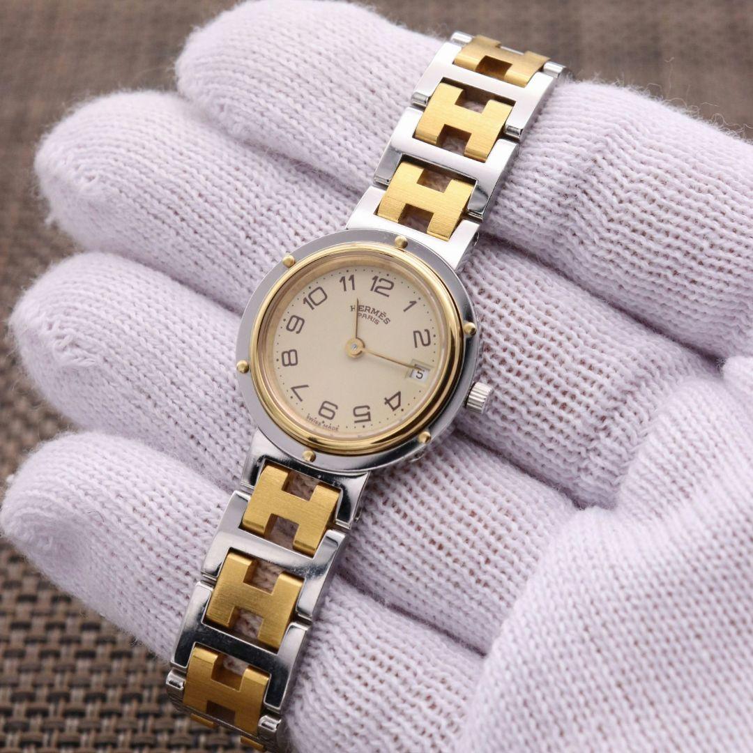 正規品【新品電池】HERMES クリッパー/人気モデル 美品 コンビ 動作良好