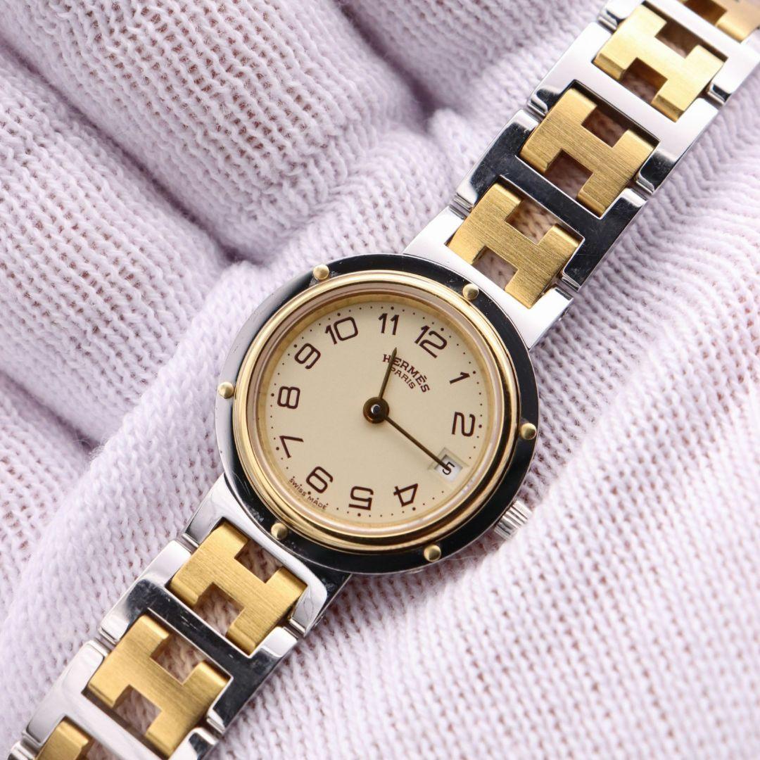 正規品【新品電池】HERMES クリッパー/人気モデル 美品 コンビ 動作良好