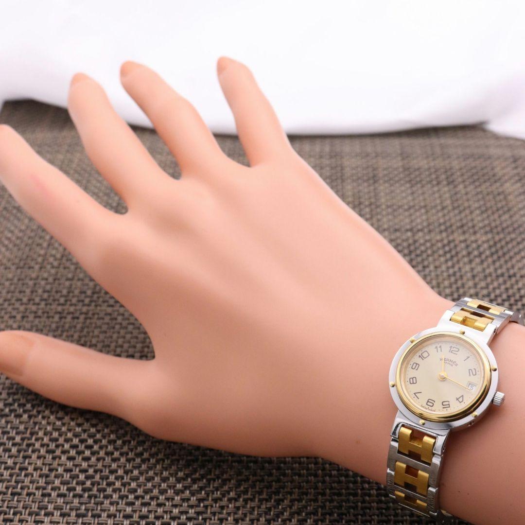 正規品【新品電池】HERMES クリッパー/人気モデル 美品 コンビ 動作良好