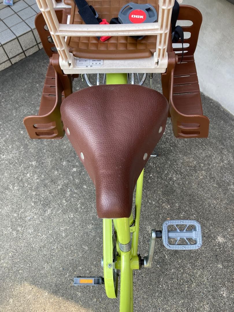ママチャリ 26インチ ライムグリーン チャイルドシート付き 新潟県 引取