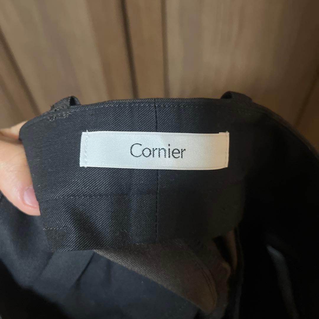 t*0様 Cornier Super130'sウールスラックス BLACK BR