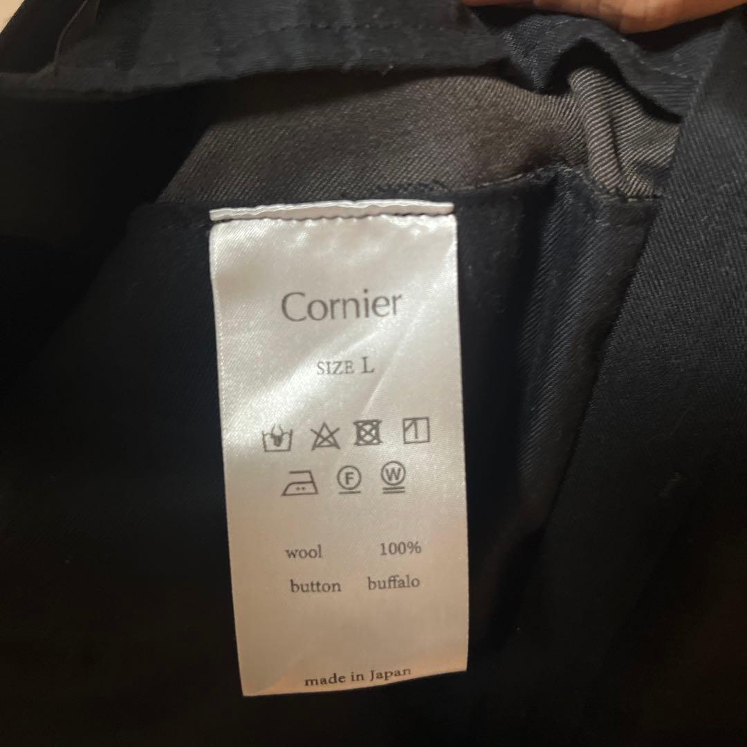 t*0様 Cornier Super130'sウールスラックス BLACK BR