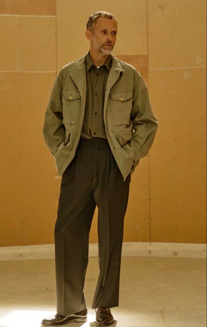 t*0様 Cornier Super130'sウールスラックス BLACK BR