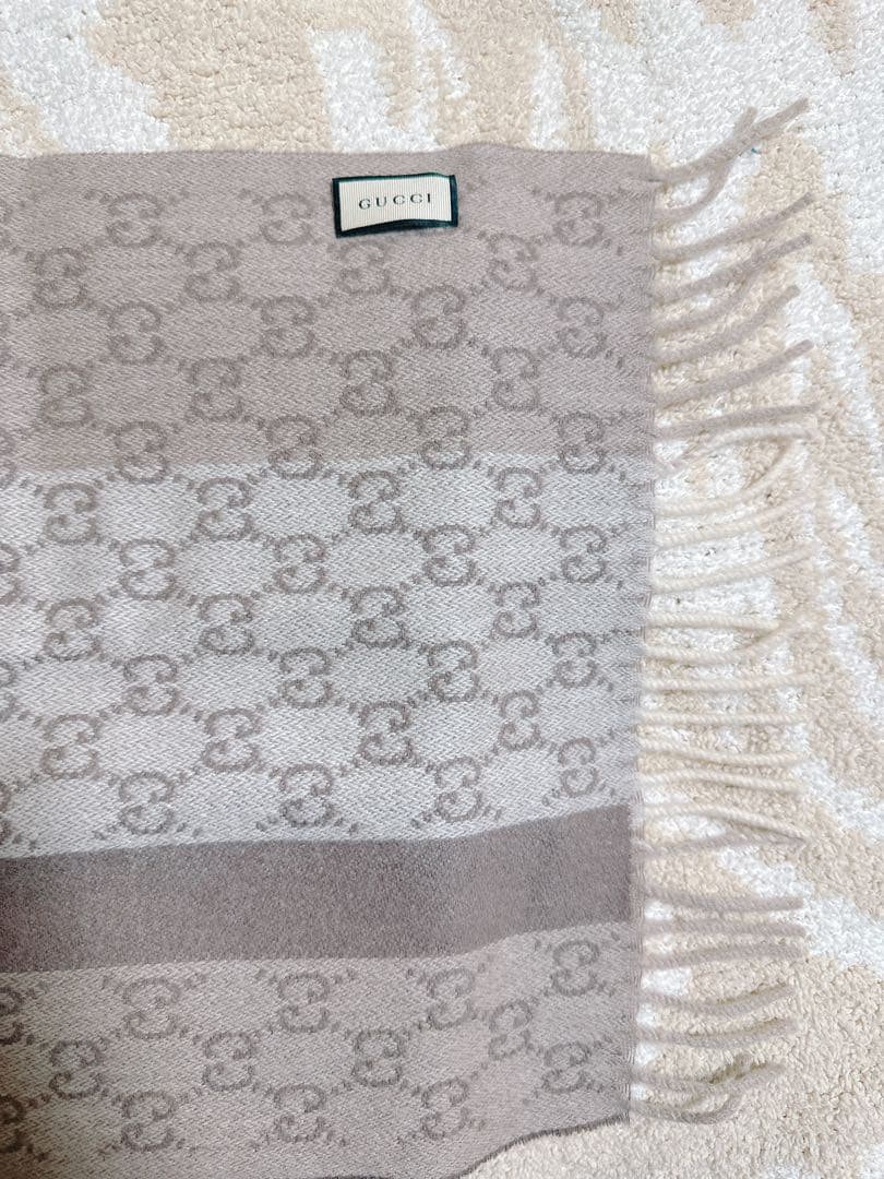 GUCCI カシミヤ&ウールマフラー