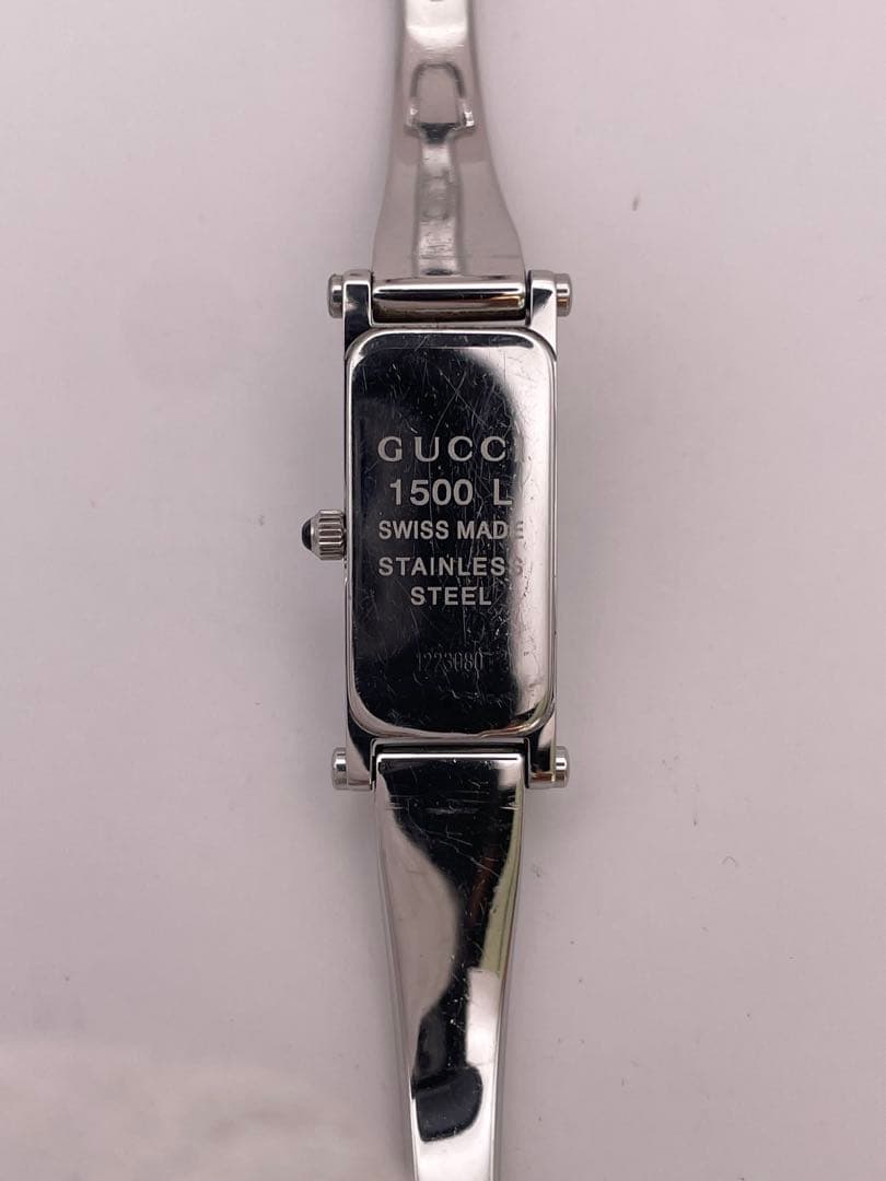 【希少品】 GUCCI グッチ 1500L バングルウォッチ　アイスブルー