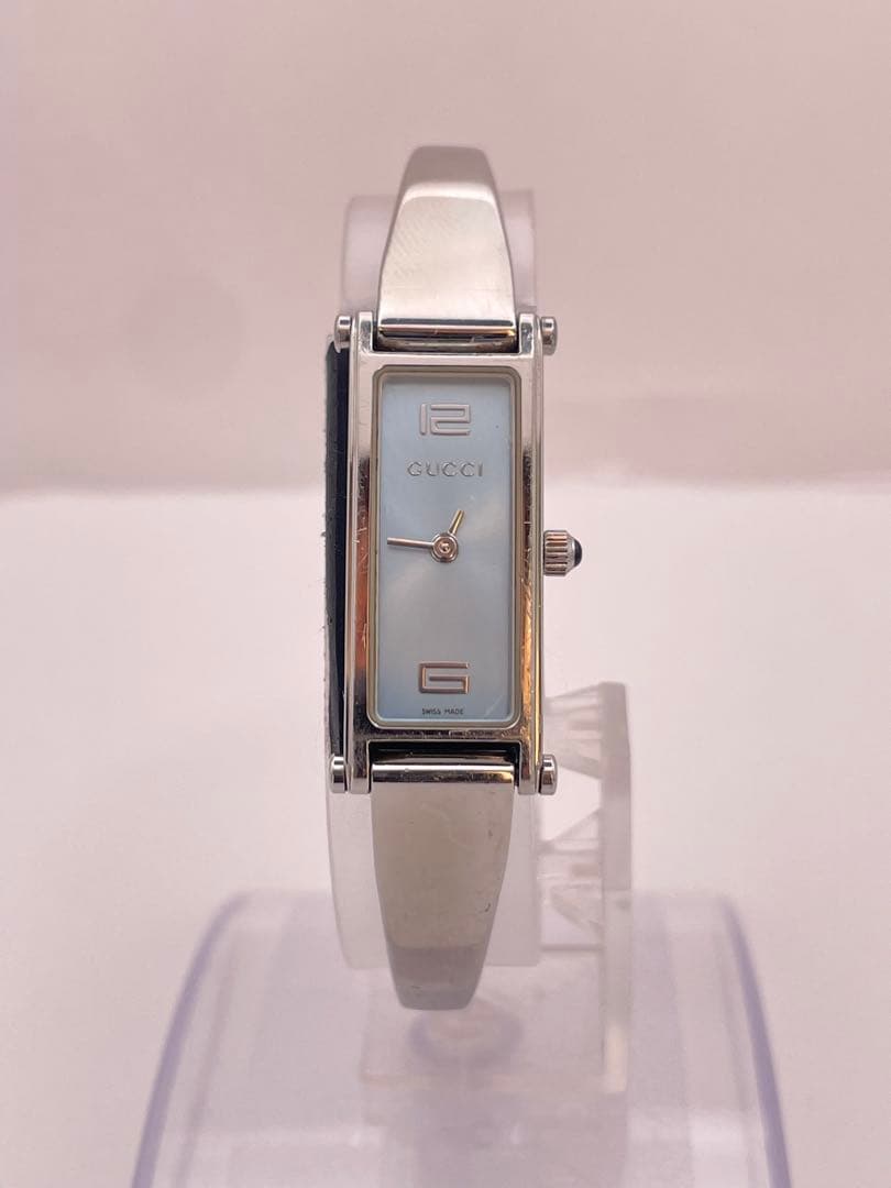 【希少品】 GUCCI グッチ 1500L バングルウォッチ　アイスブルー