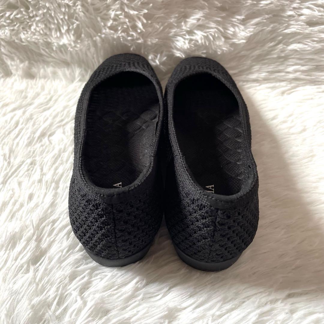 新品VIVAIA フラットシューズパンプス 黒 サイズ40 ビバイア