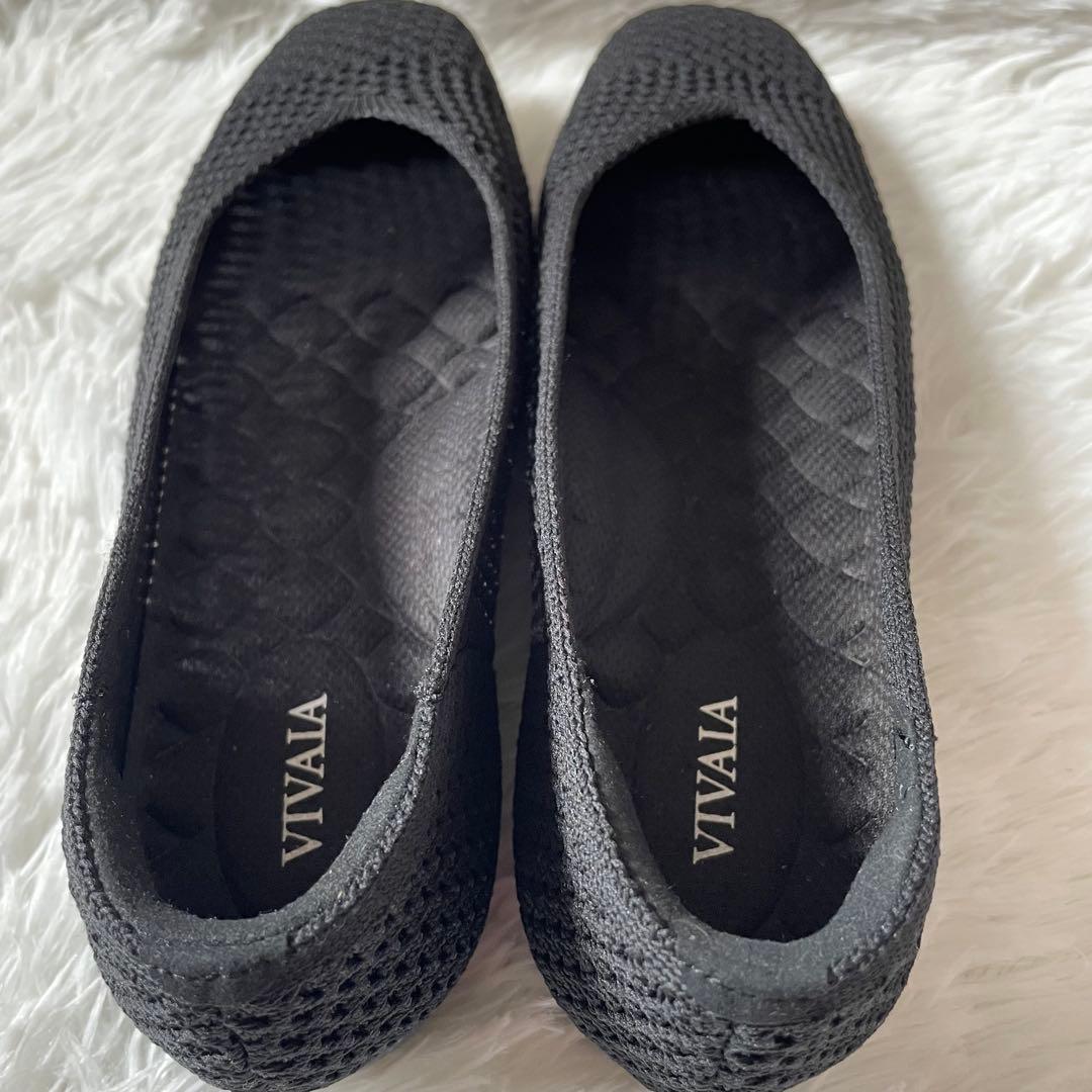 新品VIVAIA フラットシューズパンプス 黒 サイズ40 ビバイア