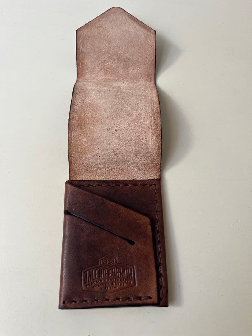 レザー マネークリップ ダークブラウン
