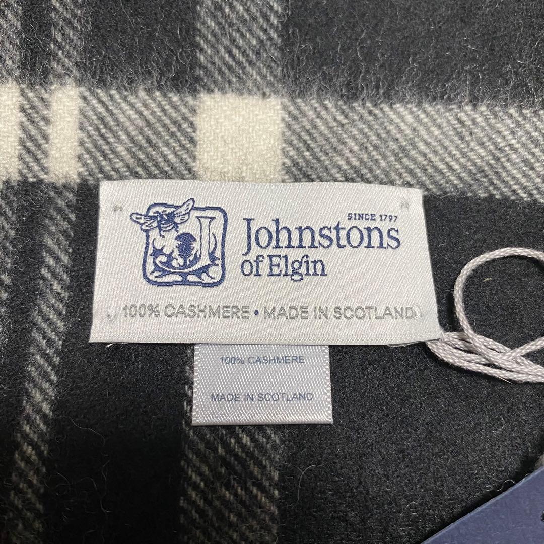 カシミヤ100％ 大判ストール マフラー Johnstons of Elgin