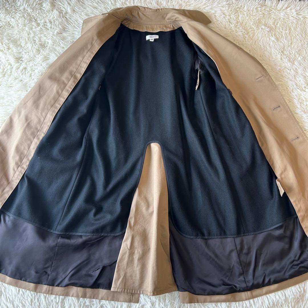 美品　HYKEハイクダブルブレストトレンチコート ライナー付 レギュラーフィット