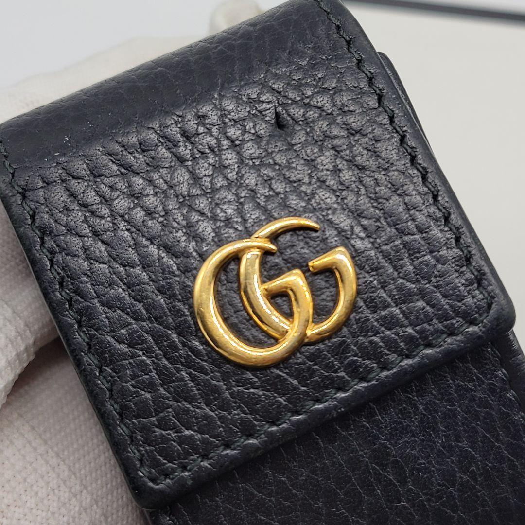 美品✨️ GUCCI キーケース プチマーモント ブラック レザー スマートキー