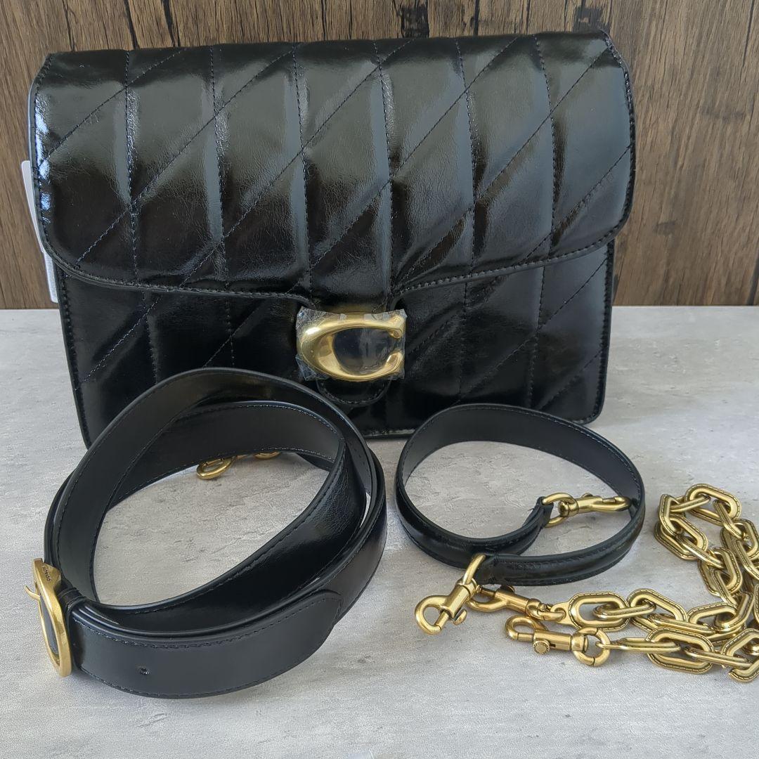 【新品】COACH　チェーン タビー ショルダー バッグ 30・キルティング