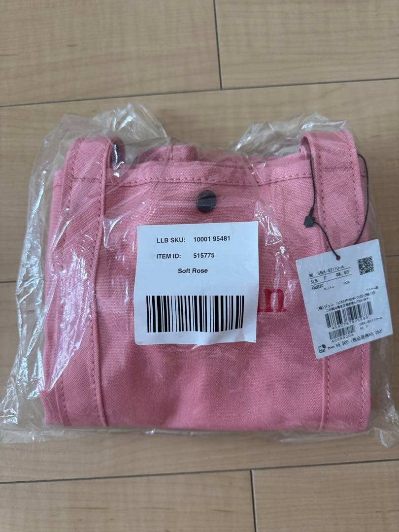 【新品、未開封】L.L.bean コットン トートバッグ ソフトローズ