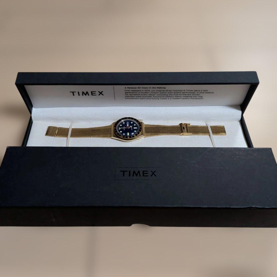 早い者勝ち！クォーツ TIMEX Q 腕時計 箱付き ゴールド
