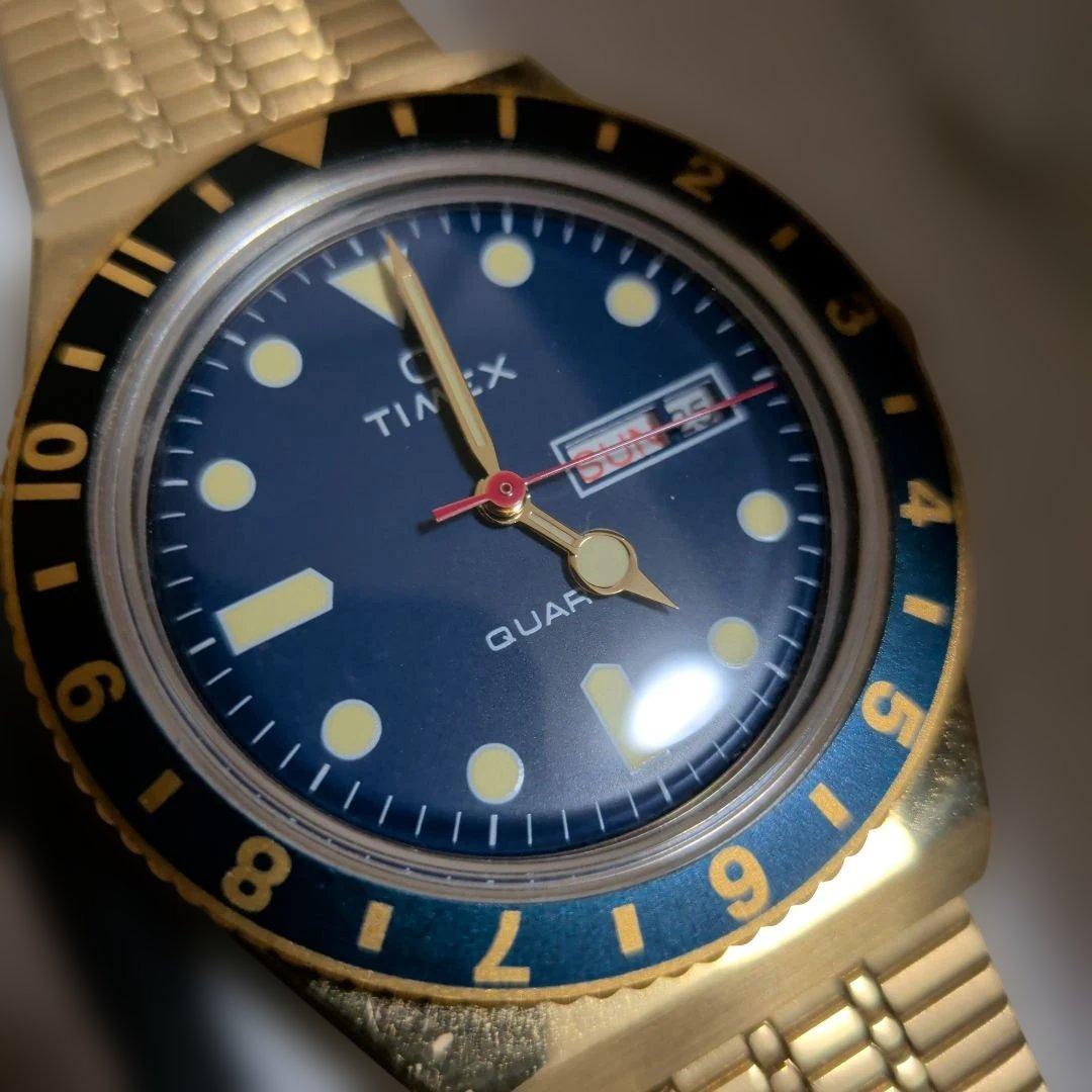 早い者勝ち！クォーツ TIMEX Q 腕時計 箱付き ゴールド