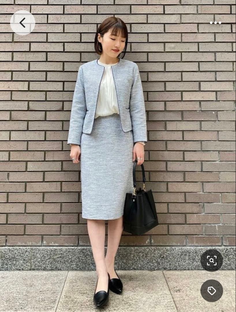 ships シップス ツイードノーカラージャケット　36