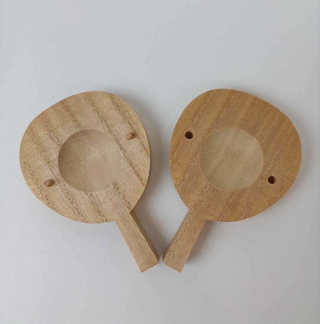 鉄線蒔絵 桐団扇香合 うちわ 木製 茶道具 インテリア