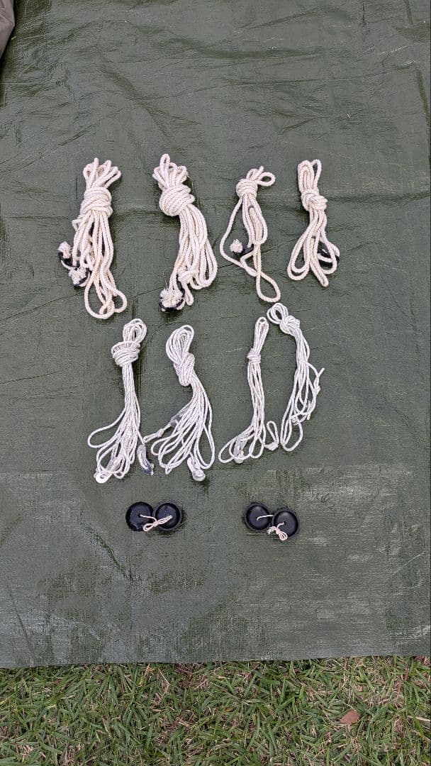 バンドックソロベースEXカーキ　フロントウォール(前幕)　二又2セット接続ポール