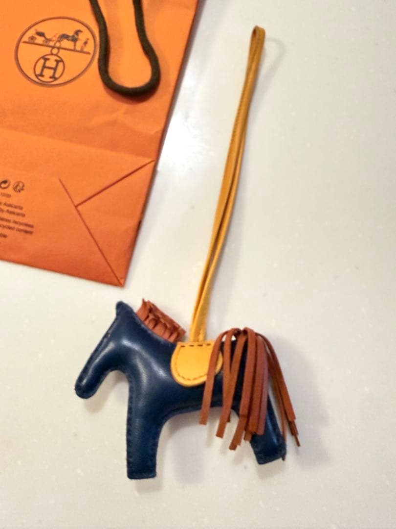 エルメス　ロデオ　正規品　チャーム ネイビー HERMES