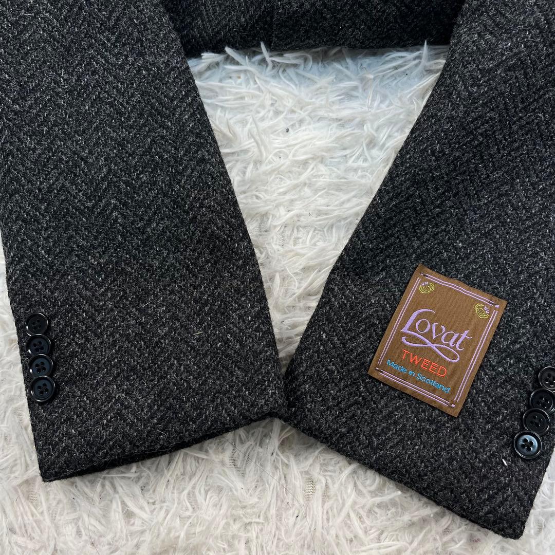 タグ付き✨ユナイテッドアローズ スーツ2P ヘリーンボーン ウール グレー 50