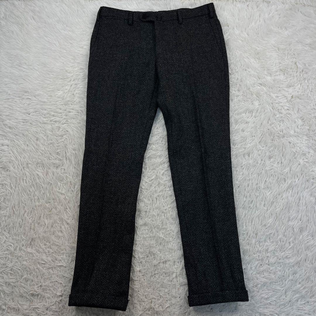 タグ付き✨ユナイテッドアローズ スーツ2P ヘリーンボーン ウール グレー 50