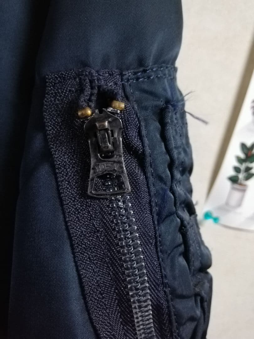 alpha アルファ　usa製　ma-1　ネイビー