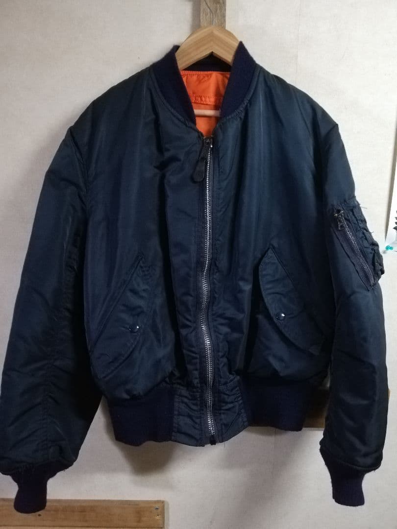 alpha アルファ　usa製　ma-1　ネイビー