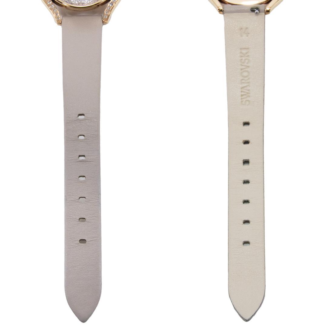 スワロフスキー 腕時計 レディース クリスタルラインオーラ 白 ビジュー ロゴ