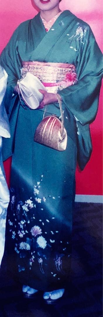 【美品‼️】グリーン訪問着☆卒業式☆入学式☆結婚式お呼ばれ