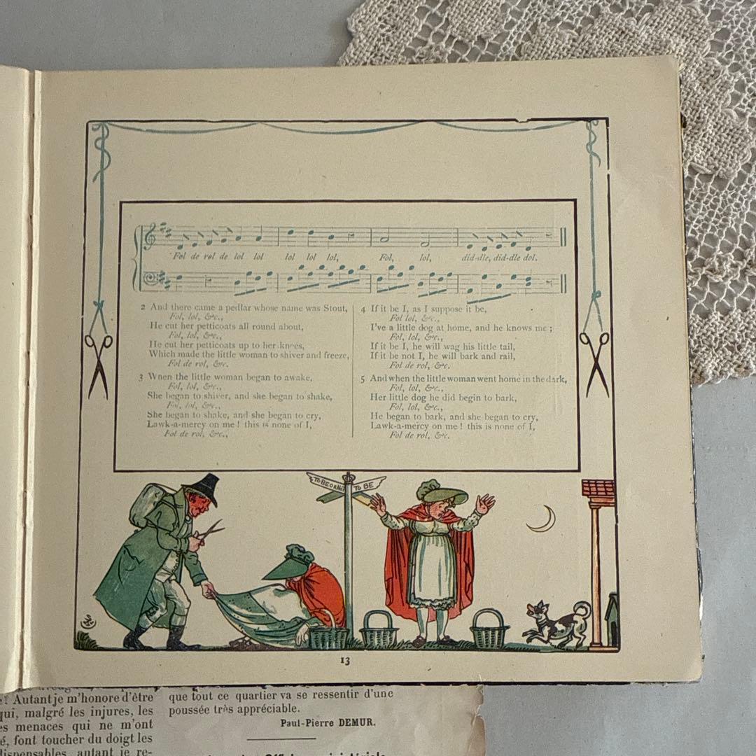 今だけSALE★1895年アンティーク絵本イギリス洋書　古書ジャンクジャーナルに