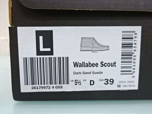 未使用　クラークス Wallabee Scout　ワラビースカウト　24.5㎝