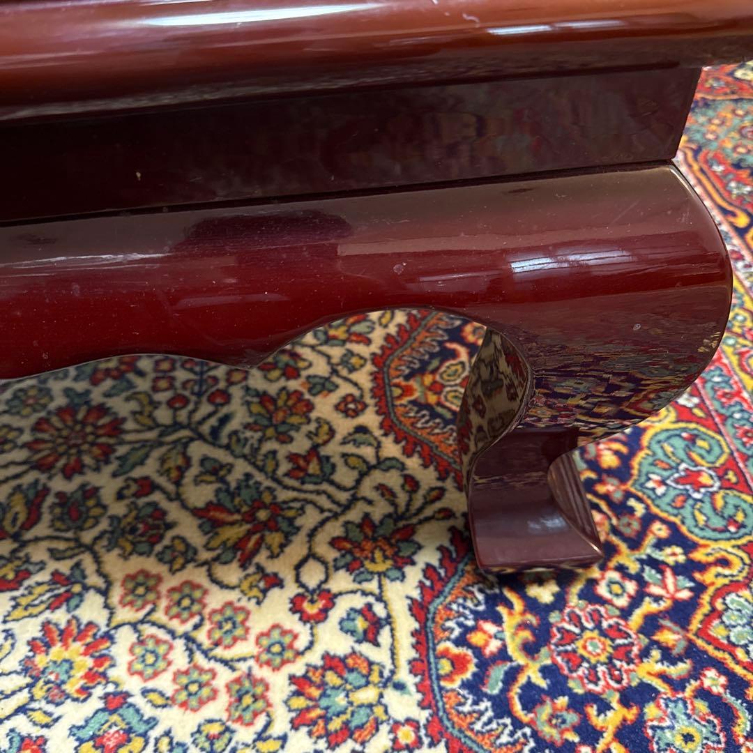 【土曜日15時以降のみ対応可】和風座卓 孔雀と花の螺鈿装飾