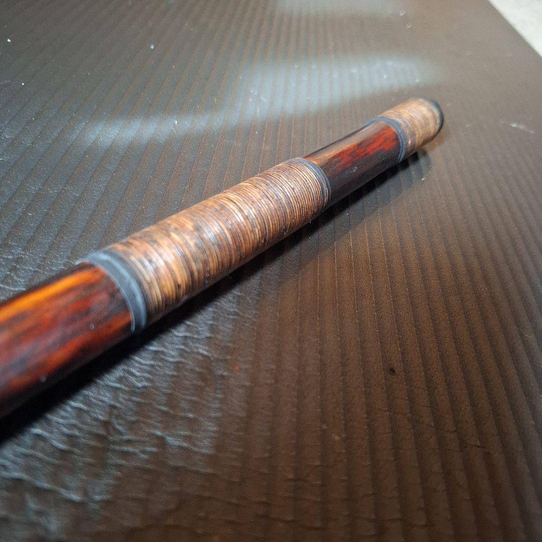 篠笛　古典調　７穴　四本調子　天地胴巻き　燻風仕上げ