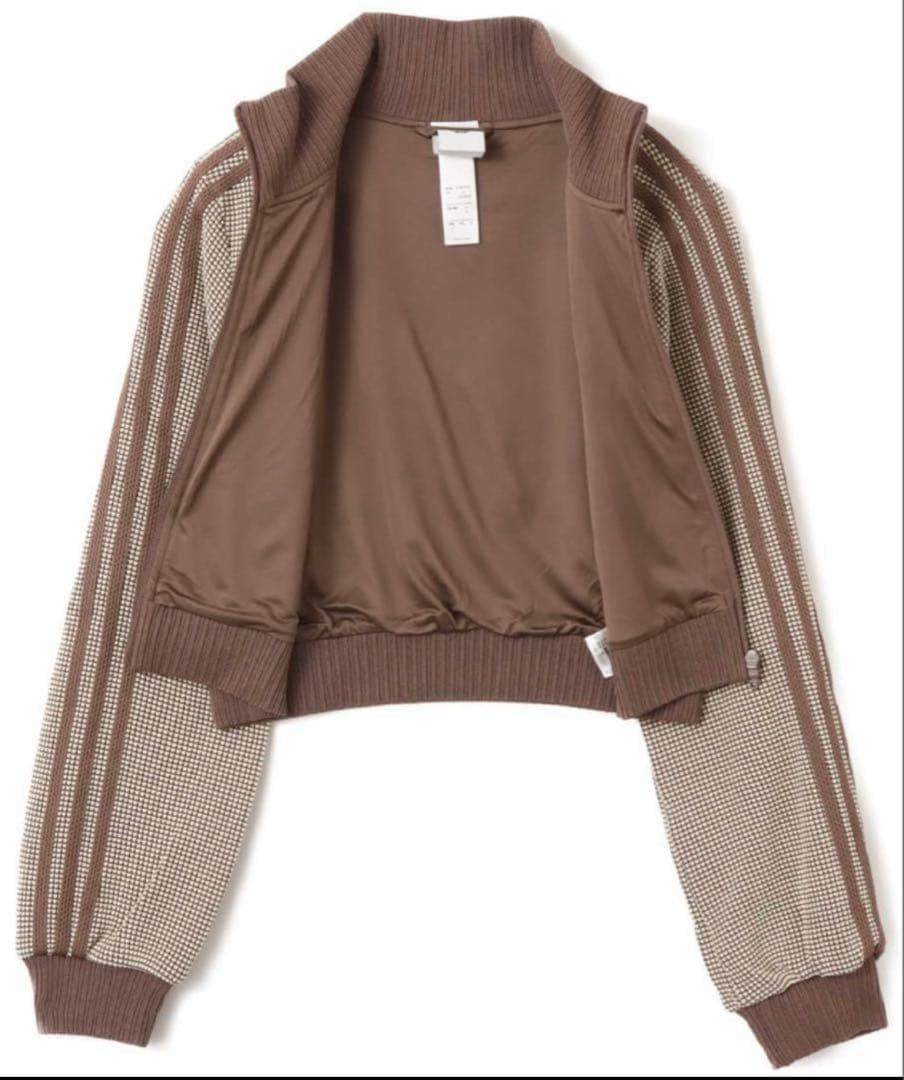 adidas クロップ　トラック　トップ　ジャージワッフルニット